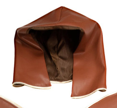 InoFlex Tech™ Faux Leather Detachable Hood - Rust Brown