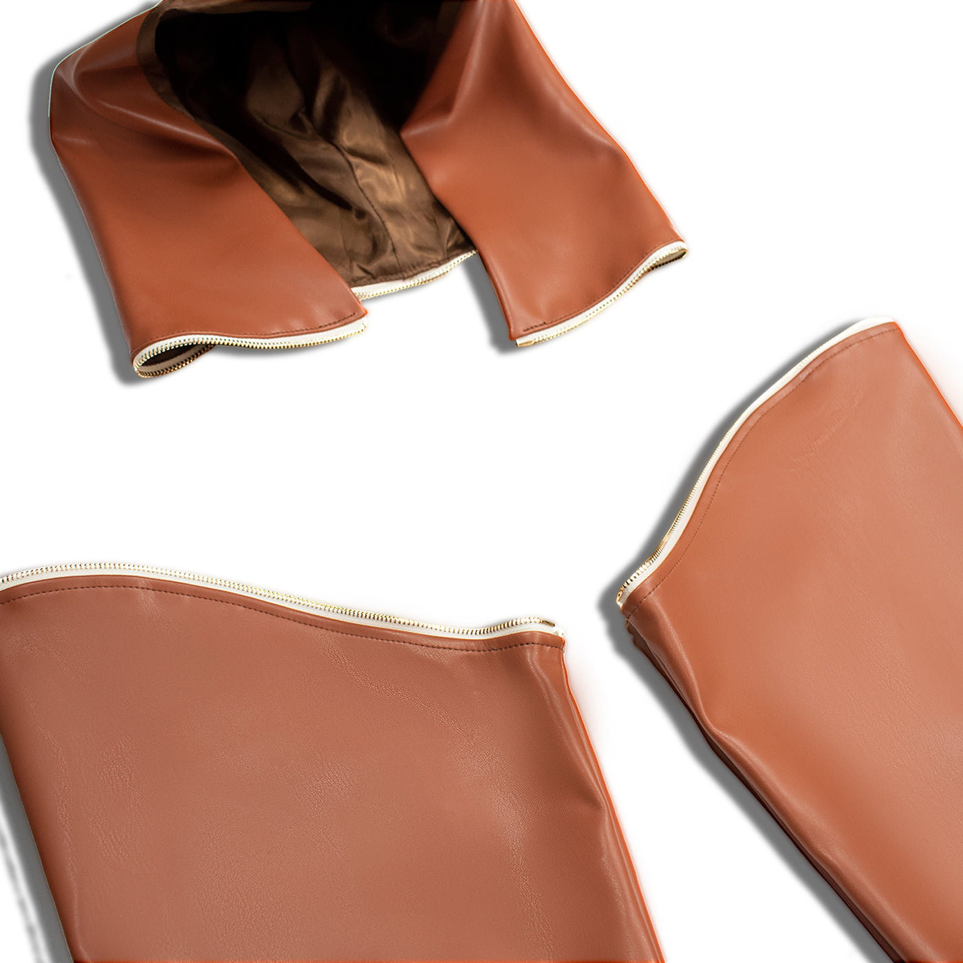 InoFlex Tech™ Faux Leather Removable Sleeve Pack - Rust Brown