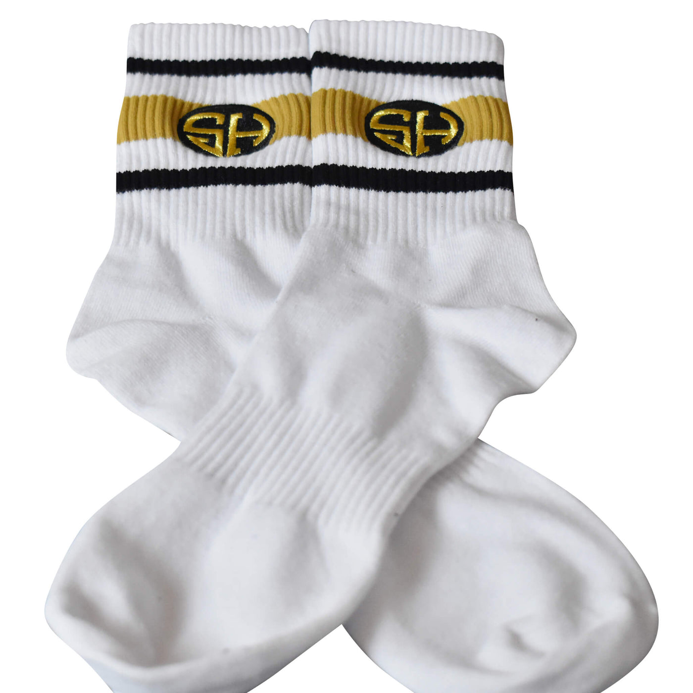 Signature Sock - White / Black / Gold